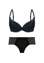Zestaw Elisabeth Biustonosz Push Up + Figi Wysokie