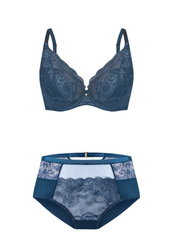Komplet Charlotte Biustonosz Push Up + Figi Wysokie