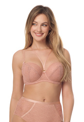 Komplet Camelia Biustonosz Koronkowy Miękki + Brazyliany