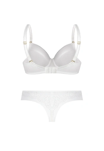 Zestaw Dalia Biustonosz Push Up Z Haftem + Brazyliany