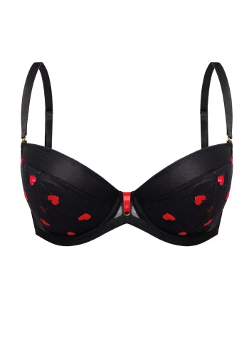 Biustonosz Push Up Z Haftem  Valentine