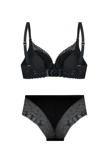 Zestaw Elisabeth Biustonosz Push Up + Figi Wysokie