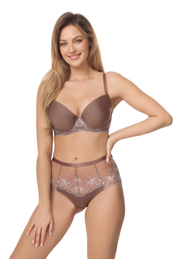 Komplet Cecilia Biustonosz Push Up Z + Figi Wysokie