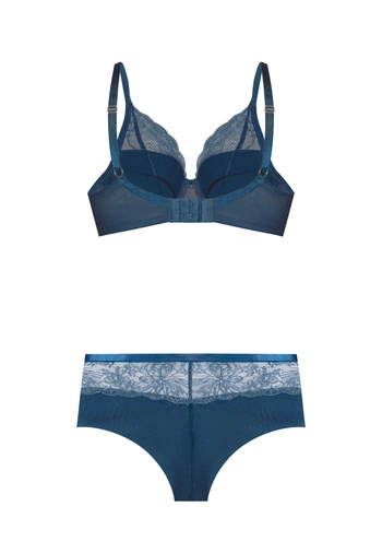 Komplet Charlotte Biustonosz Push Up + Brazyliany