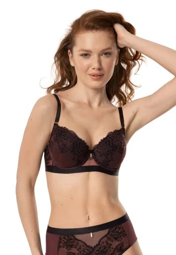 Biustonosz  Push Up Z Haftem Teofile