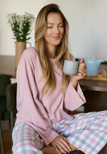 Piżama Bawełniana W Kratę Stella