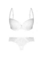 Zestaw Dalia Biustonosz Push Up Z Haftem + Brazyliany