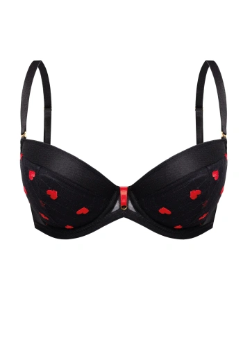 Biustonosz Push Up Z Haftem  Valentine