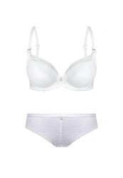 Zestaw Elisabeth Biustonosz Push Up Koronkowy + Brazyliany