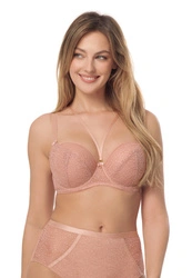 Komplet Camelia Biustonosz Koronkowy Miękki + Brazyliany