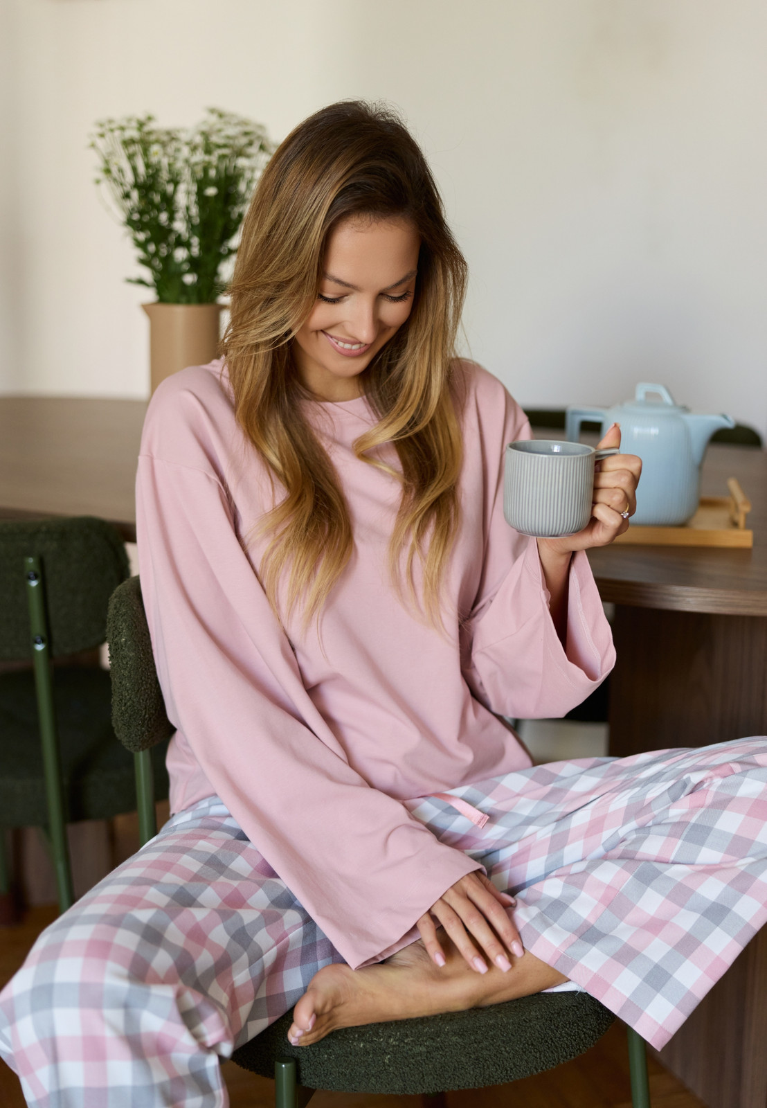 Piżama Bawełniana W Kratę Stella