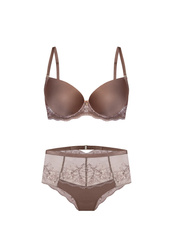 Komplet Cecilia Biustonosz Push Up Z + Figi Wysokie