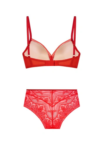 Zestaw Desire Biustonosz Push Up Bez Fiszbin+ Figi Wysokie