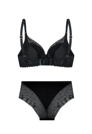 Zestaw Elisabeth Biustonosz Push Up + Figi Wysokie
