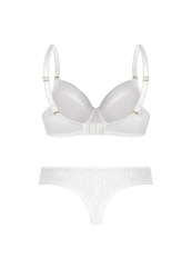 Zestaw Dalia Biustonosz Push Up Z Haftem + Brazyliany
