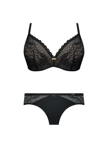 Zestaw Clarisa Biustonosz Push Up Bez Fiszbin + Brazyliany