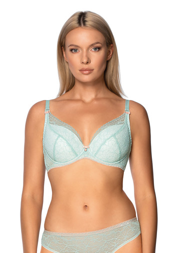 Biustonosz Push Up Koronkowy Leocadia
