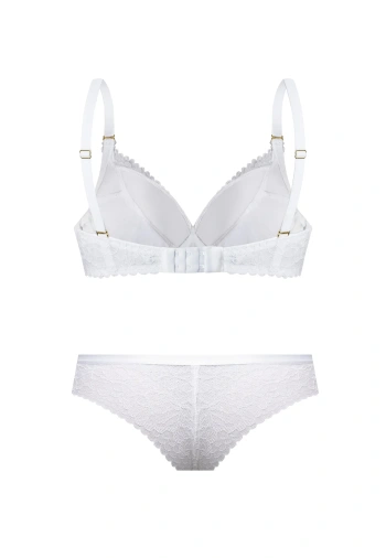 Zestaw Elisabeth Biustonosz Push Up Koronkowy + Brazyliany