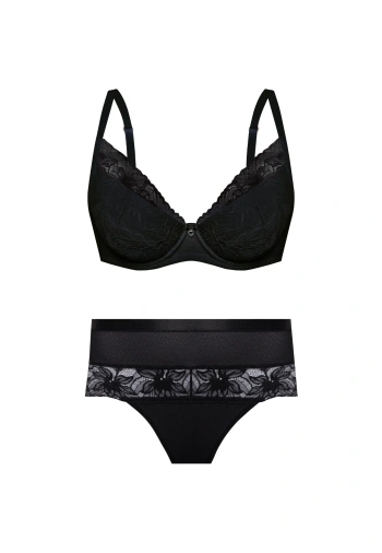 Zestaw Laura Biustonosz Push Up + Figi Wysokie