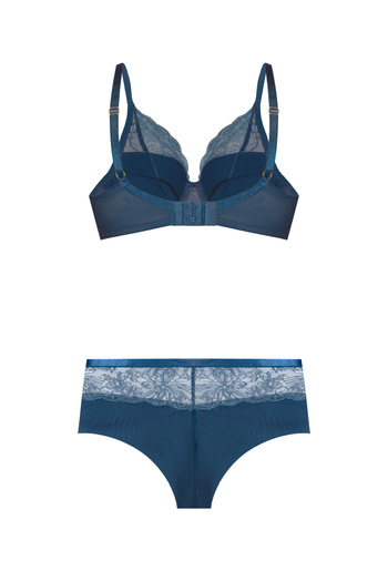 Komplet Charlotte Biustonosz Push Up + Brazyliany
