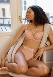 Komplet Camelia Biustonosz Double Push Up+ Brazyliany 