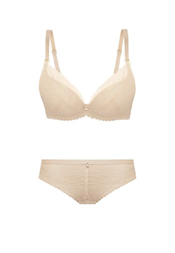 Zestaw Elisabeth Biustonosz Push Up + Brazyliany Koronkowe