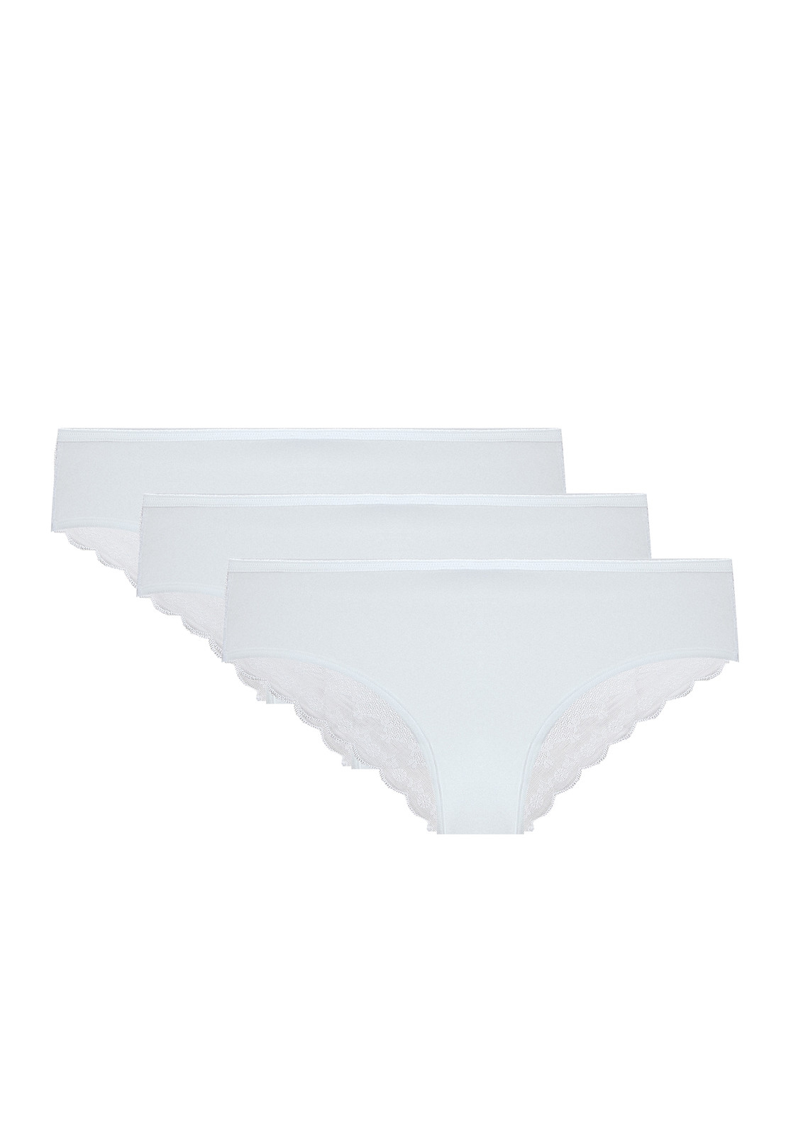 Figi Bawełniane Z Koronką Trójpak Ola