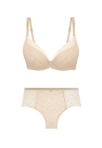 Zestaw Elisabeth Biustonosz Push Up + Figi Koronkowe