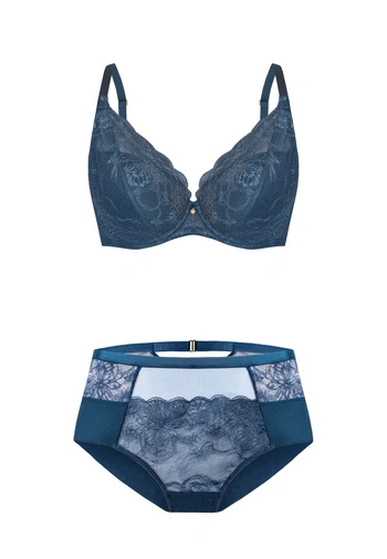 Komplet Charlotte Biustonosz Push Up + Figi Wysokie