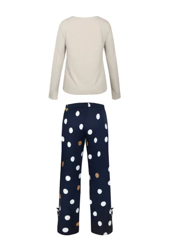 Piżama Bawełniana Długa Oceane