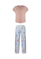 Piżama Wiskozowa Długa Nike