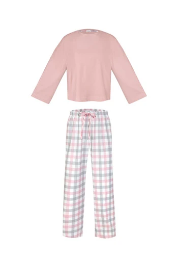 Piżama Wiskozowa W Kratę Stella