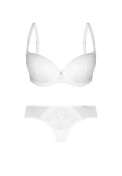 Zestaw Dalia Biustonosz Push Up Z Haftem + Brazyliany