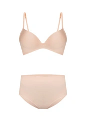 Zestaw Biustonosz Bez Fiszbin Amelia + Figi Wysokie
