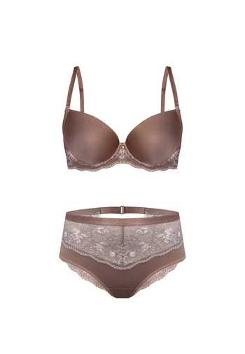 Komplet Cecilia Biustonosz Push Up + Brazyliany
