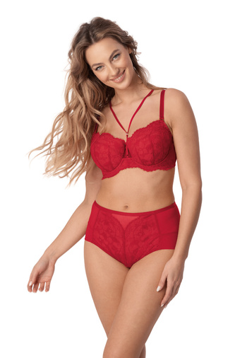 Zestaw Rosalia Biustonosz Push-Up Ze Strapsami + Figi Wysokie