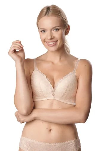 Biustonosz Koronkowy Bez Fiszbin Push Up Aida