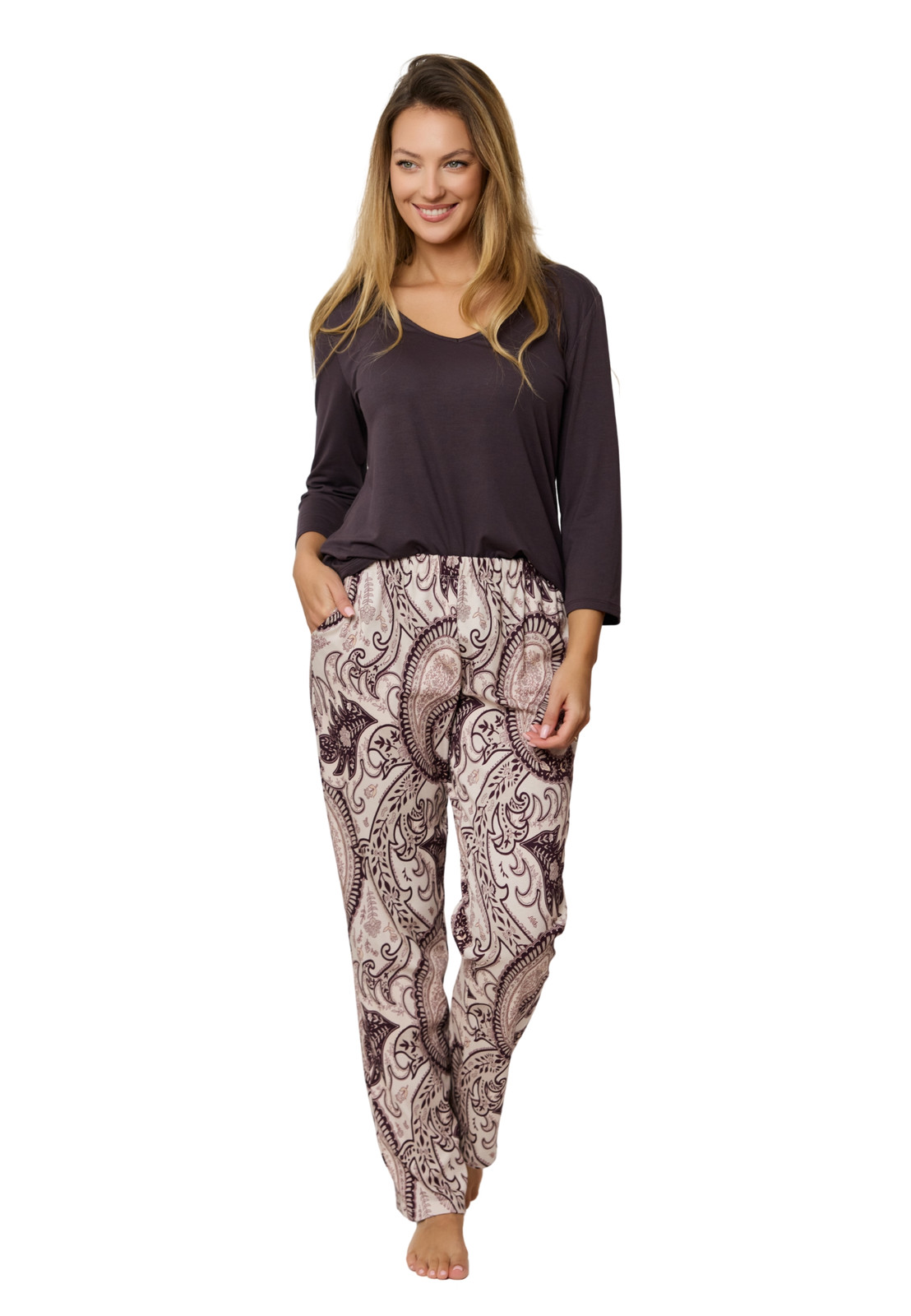 Piżama Bawełniana Długa Iris