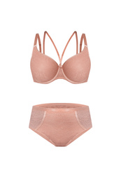 Komplet Camelia Biustonosz Minimizer + Brazyliany