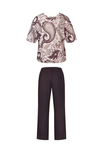 Piżama Ze Wzorzystą Bluzką Iris