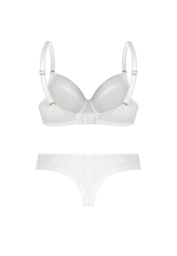 Zestaw Dalia Biustonosz Push Up Z Haftem + Brazyliany
