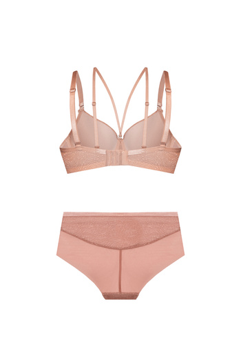 Komplet Camelia Biustonosz Double Push Up + Figi