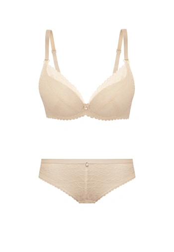 Zestaw Elisabeth Biustonosz Push Up + Brazyliany Koronkowe