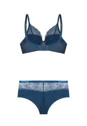 Komplet Charlotte Biustonosz Push Up + Brazyliany