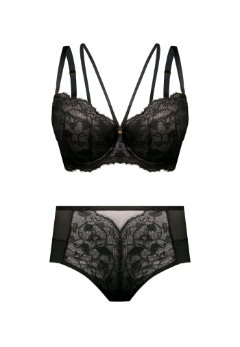 Zestaw Rosalia Biustonosz Push Up + Figi Wysokie