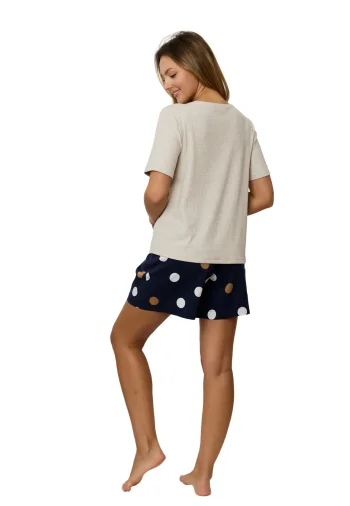 Piżama Wiskozowa W Grochy Oceane