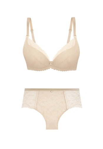 Zestaw Elisabeth Biustonosz Push Up + Figi Koronkowe