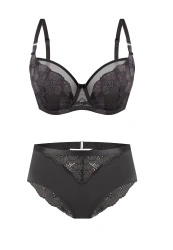 Zestaw Violette Biustonosz Miękki Z Koronką + Szorty