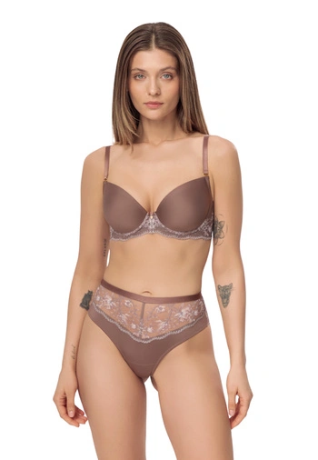 Komplet Cecilia Biustonosz Push Up + Brazyliany