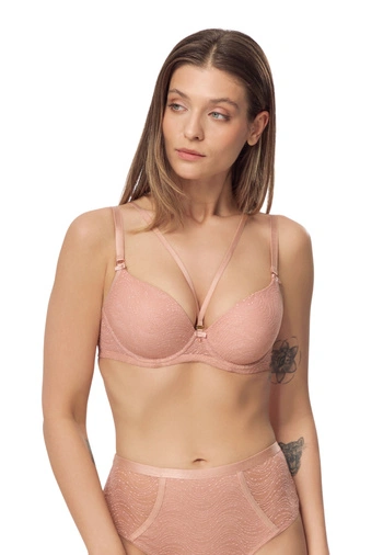 Komplet Camelia Biustonosz Double Push Up + Figi